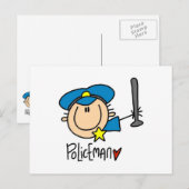Carte Postale Métier d'agent de police (Devant / Derrière)