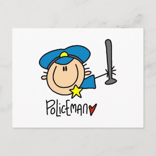 Carte Postale Métier d'agent de police (Devant)