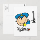 Carte Postale Métier d'agent de police (Devant / Derrière)