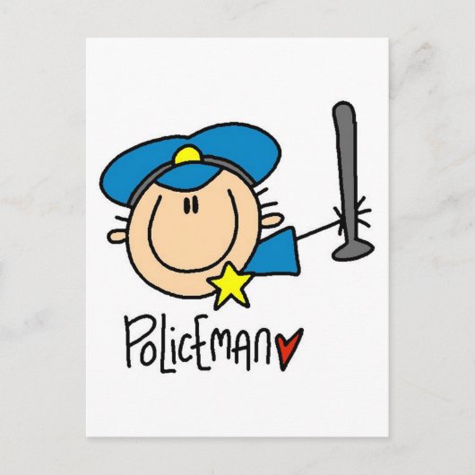 Carte Postale Métier d'agent de police (Devant)