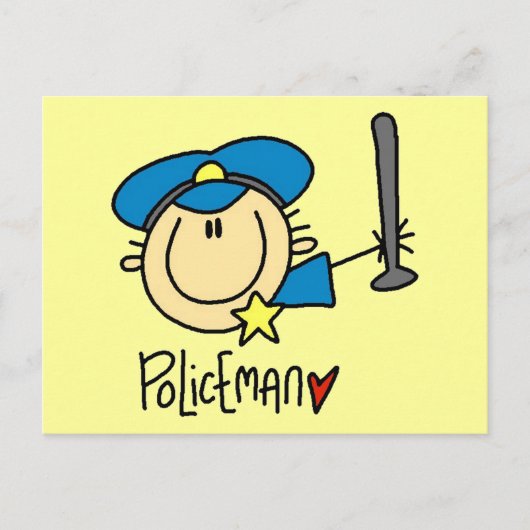 Carte Postale Métier d'agent de police (Devant)