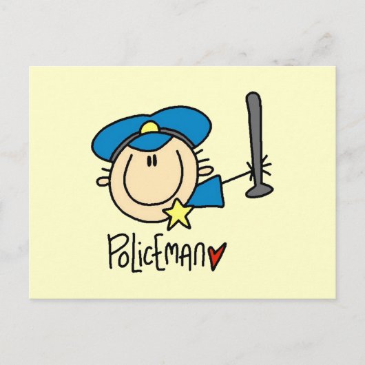 Carte Postale Métier d'agent de police (Devant)