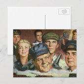 Carte Postale Métiers de l'entreprise, patriotisme patriotique v (Devant / Derrière)