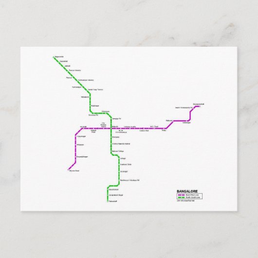 Carte Postale métro Bangalore (Devant)