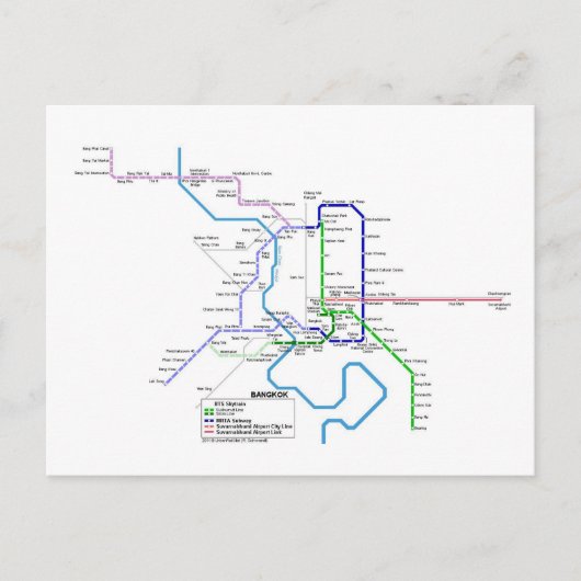 Carte Postale métro Bangkok (Devant)