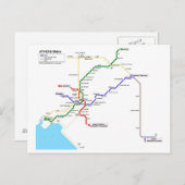Carte Postale métro d'Athènes (Devant / Derrière)