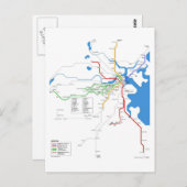 Carte Postale métro de Boston (Devant / Derrière)