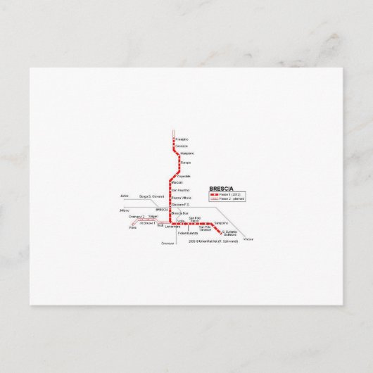 Carte Postale métro de Brescia (Devant)