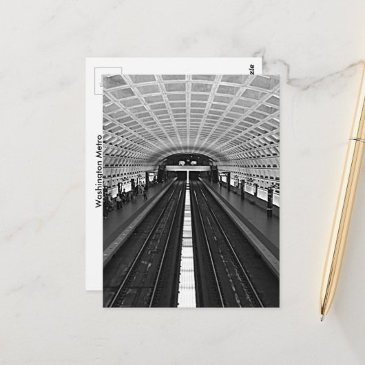 Carte Postale Métro de Washington (Devant/Arrière en situation)