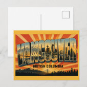 Carte Postale Métropole côtière de Vancouver BC (Devant / Derrière)