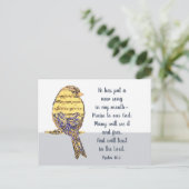 Carte Postale Mettez une chanson dans mon coeur Bible Écriture O (Debout devant)