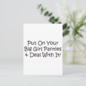 Carte Postale Mettez vos culottes de filles ! (Debout devant)