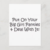 Carte Postale Mettez vos culottes de filles ! (Devant)