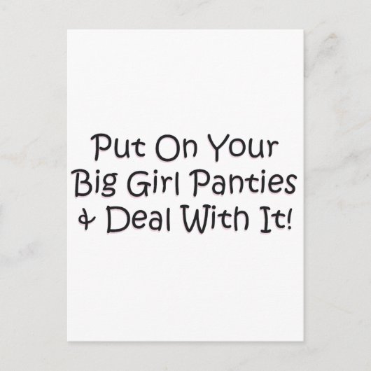 Carte Postale Mettez vos culottes de filles ! (Devant)