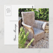Carte Postale Meubles de chaise de panier (Devant / Derrière)