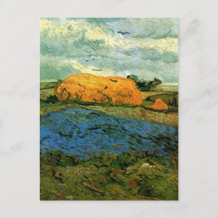 Carte Postale Meules sous un ciel pluvieux de Vincent van Gogh