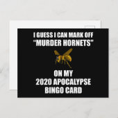 Carte Postale Meurtre Hornets 2020 Apocalypse Bingo (Devant / Derrière)