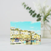 Carte Postale Mevagissey Cornwall Angleterre Aquarelle (Debout devant)