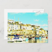 Carte Postale Mevagissey Cornwall Angleterre Aquarelle (Devant / Derrière)