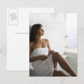 Carte Postale Mexicaine allongée au lit (Devant / Derrière)