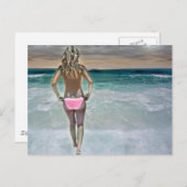 Carte Postale Mexicaine Beach Girl (Devant / Derrière)