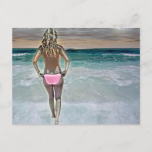 Carte Postale Mexicaine Beach Girl