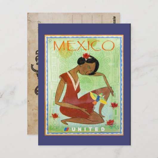Carte postale mexicaine colorée (Devant / Derrière)