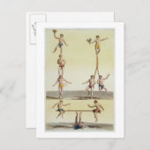 Carte Postale Mexicains pratiquant la gymnastique (litho couleur (Devant / Derrière)