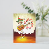 Carte Postale Mexican Skeleton Playing (Debout devant)