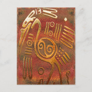 Carte Postale Mexicano Gold Chrome Tribal Art