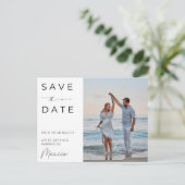 Carte Postale Mexico Beach Destination Wedding Save the Date (Debout devant)