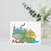 Carte Postale Mexico City, Mexico Célèbre Ville (Debout devant)