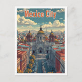 Carte Postale Mexico City Mexique Illustration de voyage artisti (Devant)