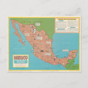 Carte Postale Mexico : Wall Map