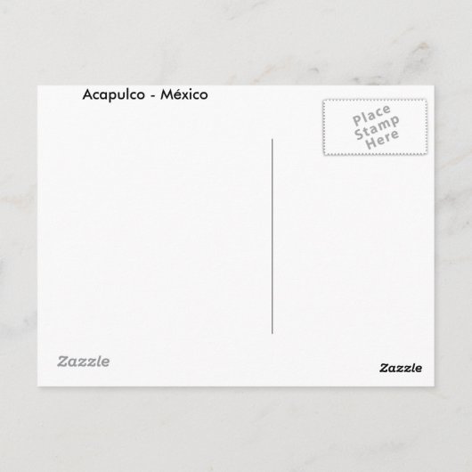 Carte postale - Mexique (Dos)