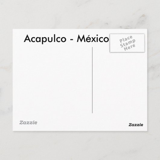 Carte postale - Mexique (Dos)