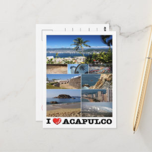 Carte Postale Mexique - Acapulco - I Love -