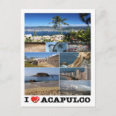 Carte Postale Mexique - Acapulco - I Love - (Devant)