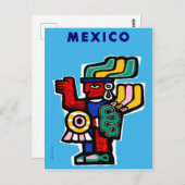 Carte Postale Mexique, art mexicain (Devant / Derrière)