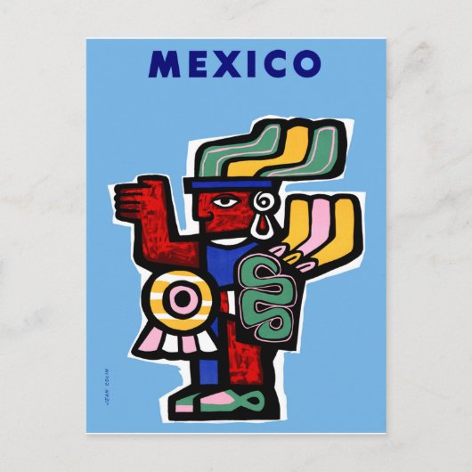 Carte Postale Mexique, art mexicain (Devant)