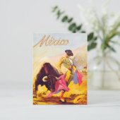 Carte Postale Mexique Bull Fighter Poster vintage restauré (Debout devant)