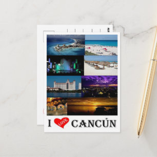 Carte Postale Mexique - Cancun I Love -