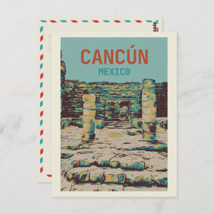 Carte Postale Mexique, Cancún, Quintana Roo, Yucatán, ruines may