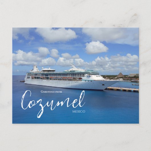 Carte postale Mexique Cozumel à thème de croisière (Devant)