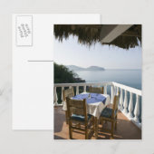 Carte Postale Mexique, Guerrero, Zihuatanejo. Table Café sur (Devant / Derrière)