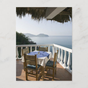 Carte Postale Mexique, Guerrero, Zihuatanejo. Table de café sur