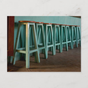Carte Postale Mexique, Oaxaca, mur de la ligne Green Bar Stools