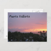 Carte Postale Mexique Puerta Vallarta coucher de soleil (Devant / Derrière)