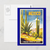Carte postale Mexique Salutations Vintage (Devant / Derrière)