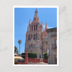 Carte Postale Mexique, San Miguel de Allende Parroquia Cathédral